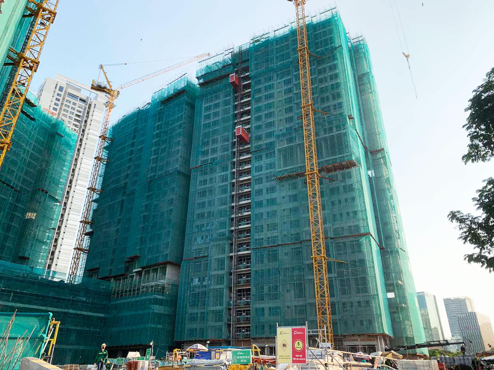 7. Hoàn thành công tác thi công dầm sàn tầng 24 đến 28 tại Tháp 11.
