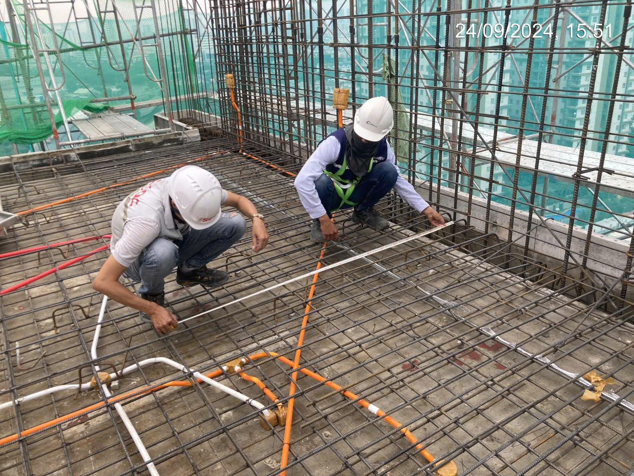8. Công tác nghiệm thu thép sàn.