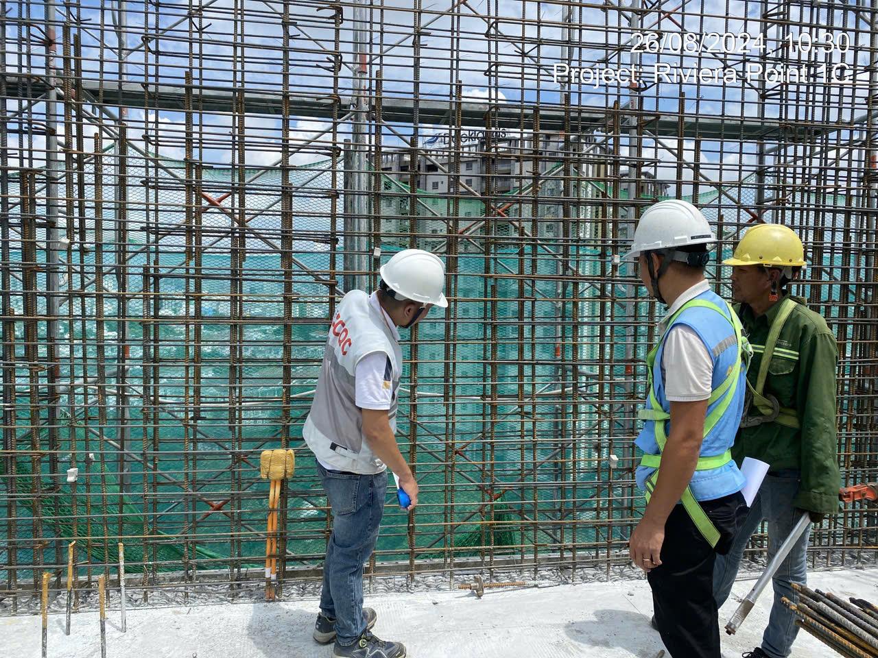 9. Công tác nghiệm thu thép vách.