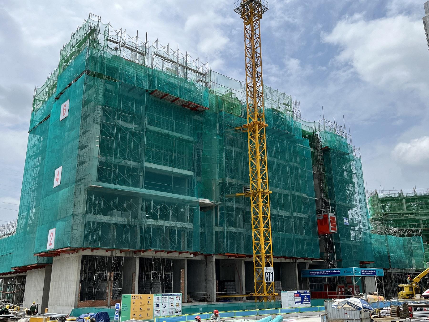 7. Hoàn thành công tác thi công dầm sàn tầng 6, 7, 8 tại Tháp 12.